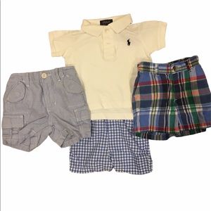 Lot of Ralph Lauren 3 Shorts & Polo Size 9 months
